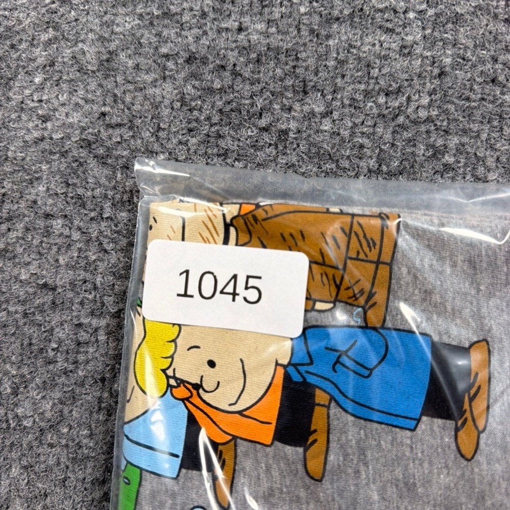Vintage Peanuts Christmas T-Shirt Mens Large Gray Charlie‎ Brown Snoopy Graphic - Picture 9 of 9